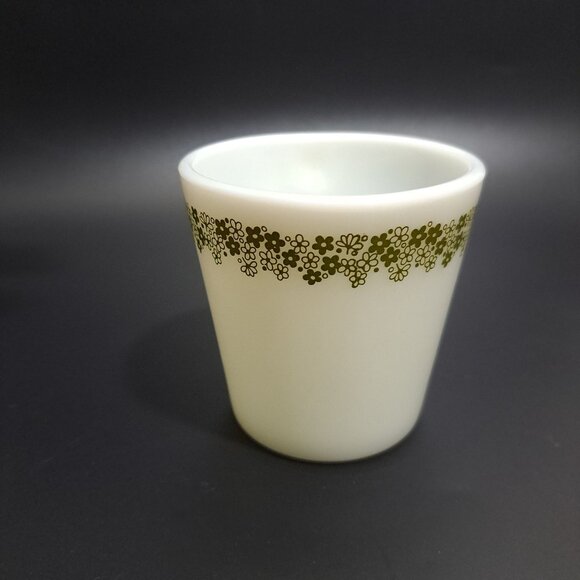 Pyrex Corning Spring Blossom Green Mug Floral Milk Glass Vintage - Picture 4 of 9